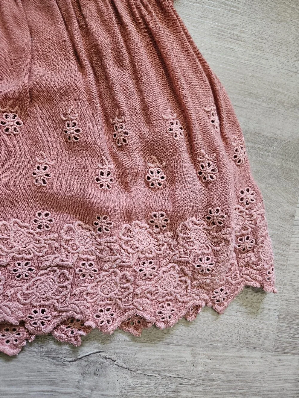 Free People Boho Embroidered Smocked Waist Maxi Skirt | Size Small